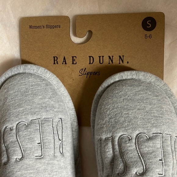 Rae Dunn BLESSED. scuff slippers | small (size 7-8) - Picture 4 of 5